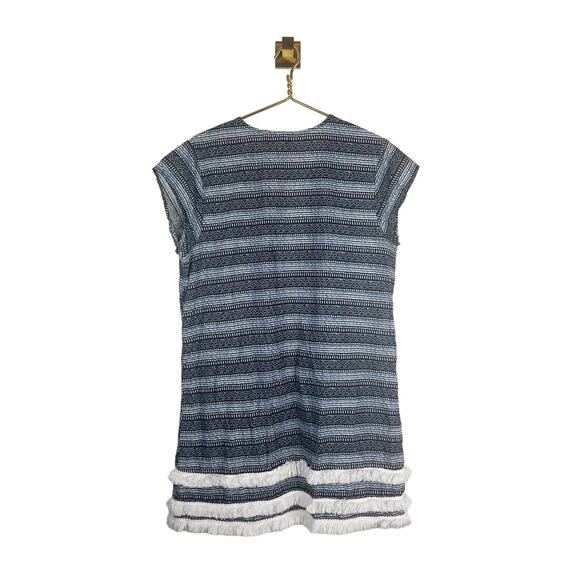 Bleu Rod Beattie Take a Dip Cover-Up Dress Blue Stripe Embroidered Trim Sz L - Picture 3 of 8